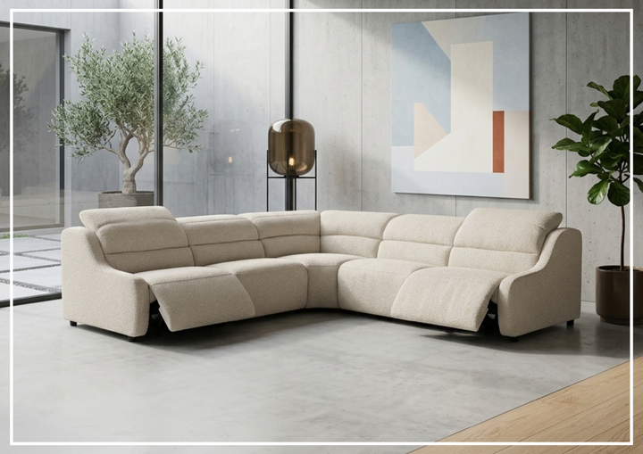 Gio Fabric Power Motion Sectional | Power Footrest | Bernhardt-Jennihome