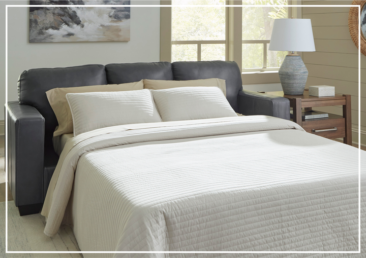 Bella Queen Sofa Sleeper | Leather | Memory Foam Mattress | Gio Italia