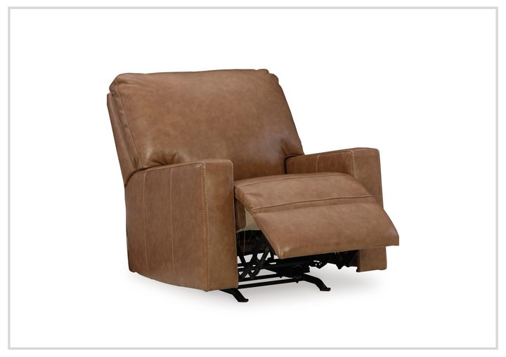 Gio Italia Bella Leather Rocker Recliner Chair in caramel