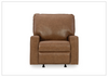 Gio Italia Bella Leather Rocker Recliner Chair in caramel