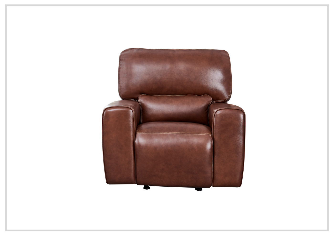 Gio Italia Bennett Glider Power Recliner Brown Leather Chair-Jennihome