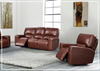 Gio Italia Bennett Glider Power Recliner Brown Leather Chair-Jennihome