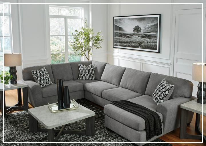 Gio Italia Brinkdale Court U-Shape 3-Piece Gray Fabric Sectional with Chaise-Jennihome