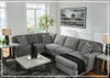 Gio Italia Brinkdale Court U-Shape 3-Piece Gray Fabric Sectional with Chaise-Jennihome