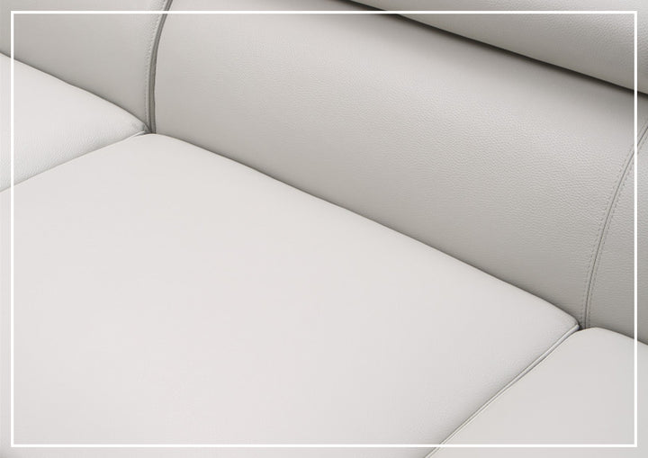Gio Italia Brixton Leather Sectional Sofa With Chaise