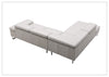 Gio Italia Brixton Leather Sectional Sofa With Chaise