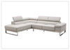 Gio Italia Brixton Leather Sectional Sofa With Chaise