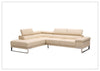 Gio Italia Brixton Leather Sectional Sofa With Chaise