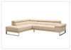 Gio Italia Brixton Leather Sectional Sofa With Chaise