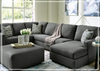 Gio Italia Edenridge 3-Piece U-Shape Fabric Sectional with Chaise-Jennihome
