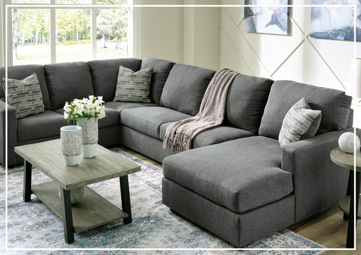 Gio Italia Edenridge 3-Piece U-Shape Fabric Sectional with Chaise-Jennihome