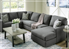Gio Italia Edenridge 3-Piece U-Shape Fabric Sectional with Chaise-Jennihome