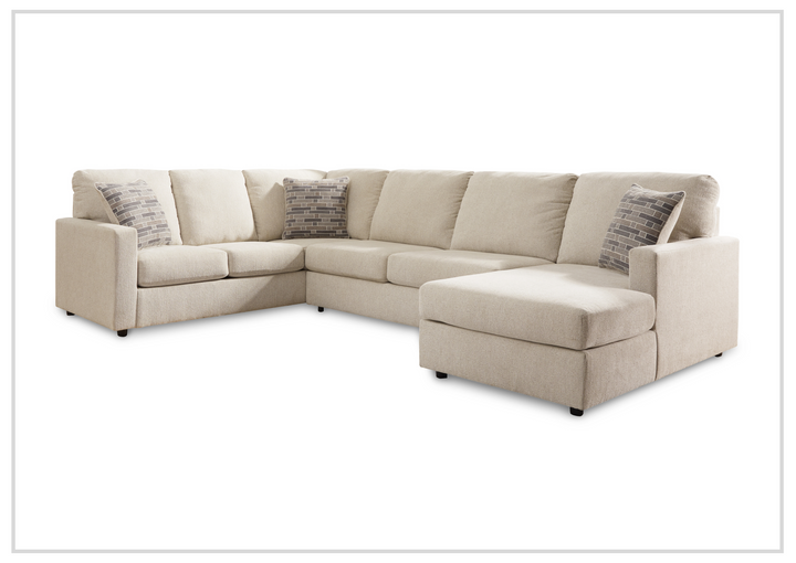 Gio Italia Edenridge 3-Piece U-Shape Fabric Sectional with Chaise-Jennihome