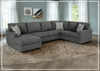 Gio Italia Edenridge 3-Piece U-Shape Fabric Sectional with Chaise-Jennihome