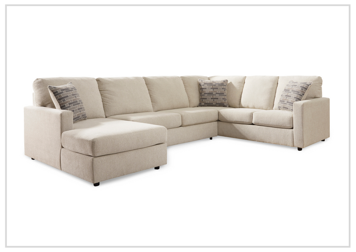Gio Italia Edenridge 3-Piece U-Shape Fabric Sectional with Chaise-Jennihome