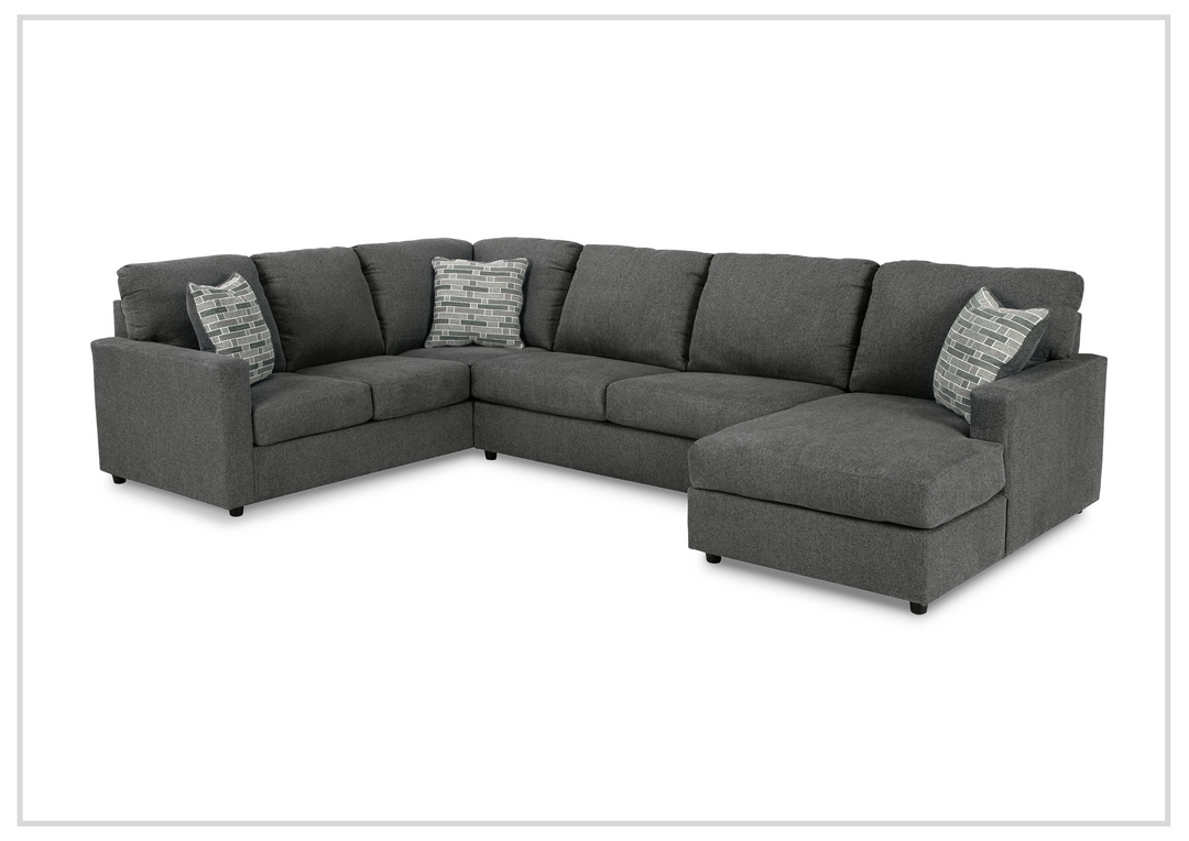 Gio Italia Edenridge 3-Piece U-Shape Fabric Sectional with Chaise-Jennihome
