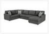 Gio Italia Edenridge 3-Piece U-Shape Fabric Sectional with Chaise-Jennihome