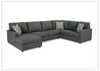 Gio Italia Edenridge 3-Piece U-Shape Fabric Sectional with Chaise-Jennihome