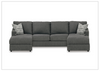 Gio Italia Edenridge 3-Piece U-Shape Fabric Sectional with Chaise-Jennihome