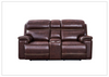 Gio Italia Fabiano 2-Seater Leather Power Reclining Sofa in Brown-Jennihome