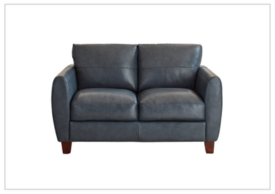 Gio Italia Tirano Leather 2 Seater sofa in Bluish Gray