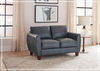 Gio Italia Tirano Leather 2 Seater sofa in Bluish Gray