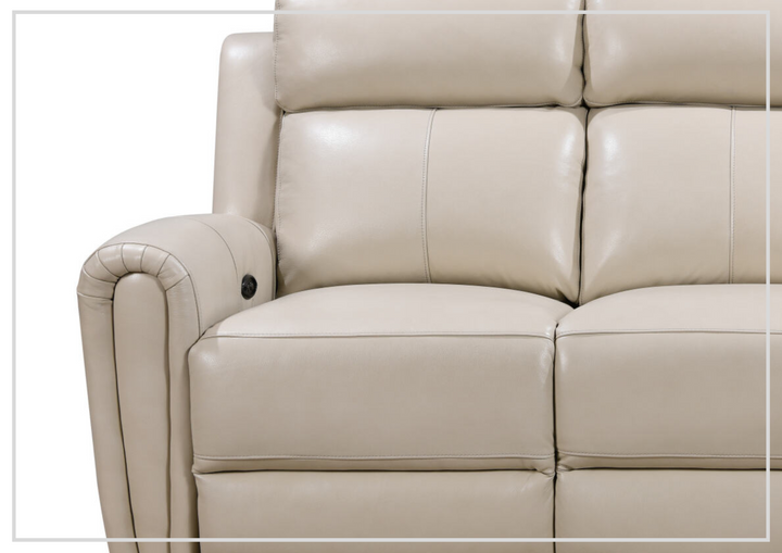 Gio Italia Jaspero Power Reclining Leather 3 Seater Sofa in three Color