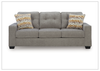 Gio Italia Lorrine 3-Seater Fabric Queen Sofa Sleeper With Two Color Options