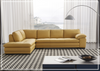 Gio Italia Vierra 4-Seater Premium Leather  L-shaped Sectional Sofa