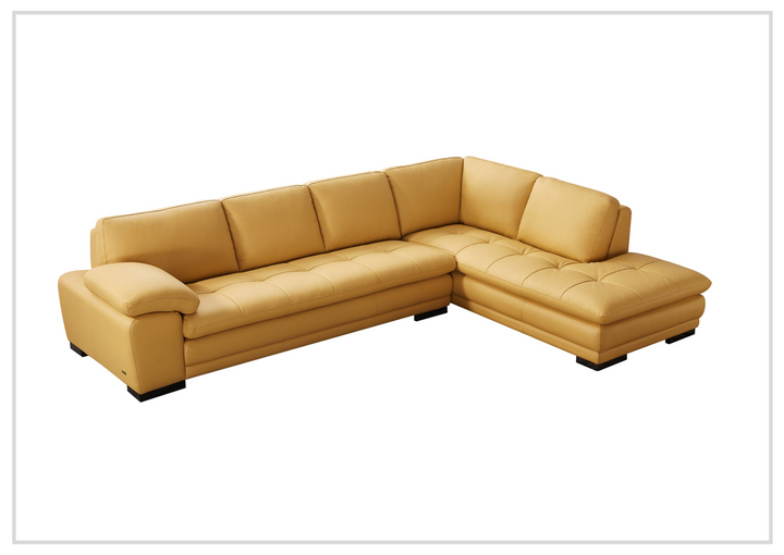 Gio Italia Vierra 4-Seater Premium Leather  L-shaped Sectional Sofa