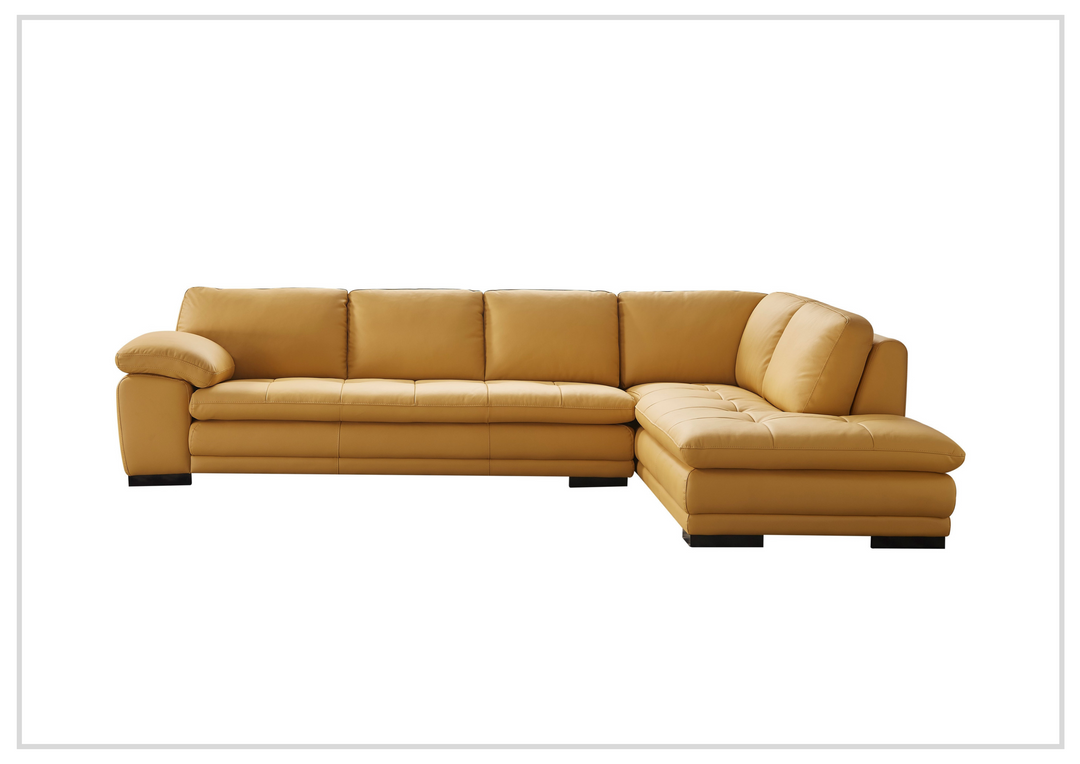 Gio Italia Vierra 4-Seater Premium Leather  L-shaped Sectional Sofa