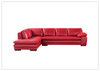 Gio Italia Vierra 4-Seater Premium Leather  L-shaped Sectional Sofa