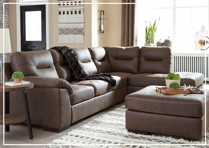 Gio Italia Maledra 2-Piece L-Shaped Sectional Sofa with Chaise