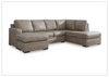 Gio Italia Ametto 2-Piece Brown Leather Sectional Sofa with Chaise-Jennihome