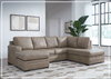 Gio Italia Ametto 2-Piece Brown Leather Sectional Sofa with Chaise-Jennihome