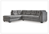 Gio Italia Modern Heritage Marlinton 2-Piece Tufted Fabric Sectional with Chaise-Jennihome