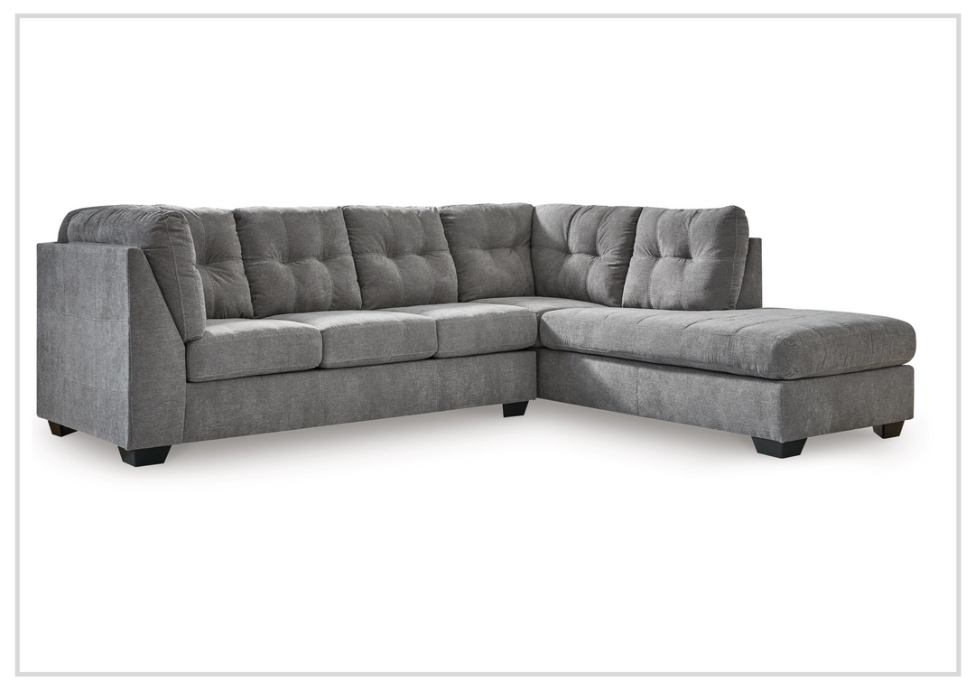 Gio Italia Modern Heritage Marlinton 2-Piece Tufted Fabric Sectional with Chaise-Jennihome