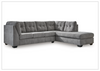 Gio Italia Modern Heritage Marlinton 2-Piece Tufted Fabric Sectional with Chaise-Jennihome