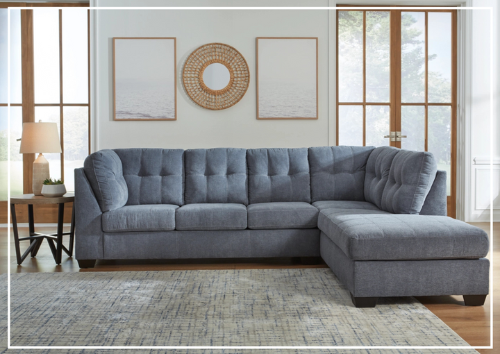Gio Italia Modern Heritage Marlinton 2-Piece Tufted Fabric Sectional with Chaise-Jennihome