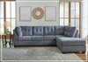 Gio Italia Modern Heritage Marlinton 2-Piece Tufted Fabric Sectional with Chaise-Jennihome