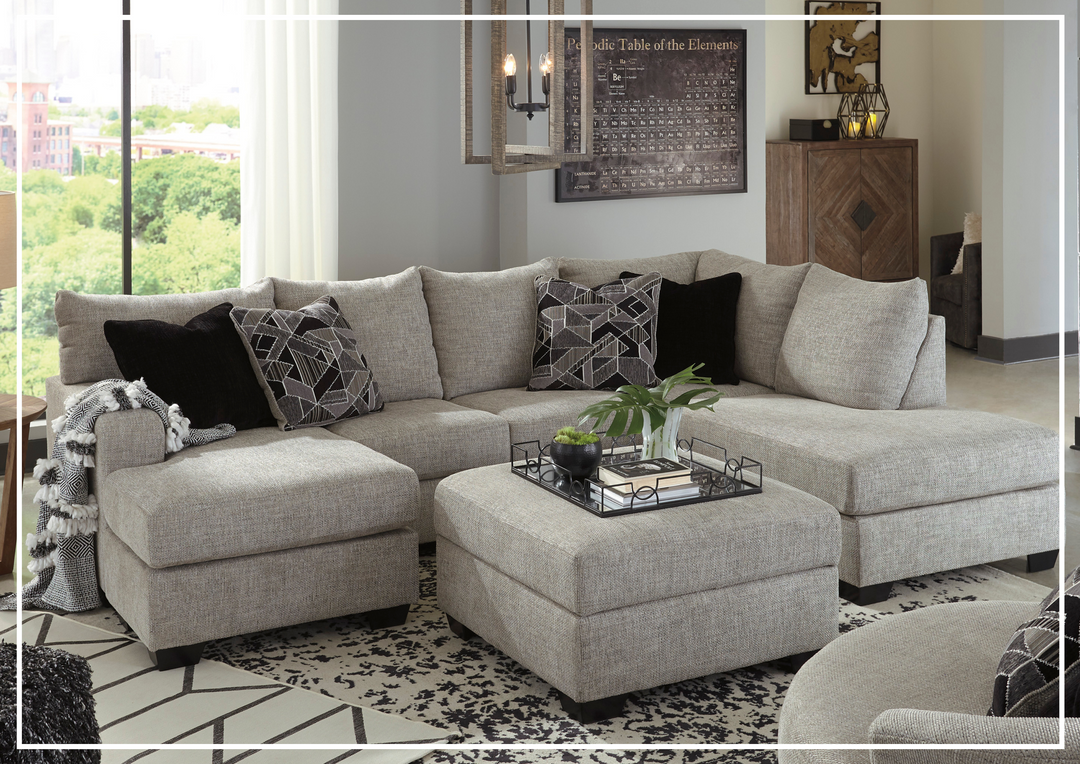 Gio Italia Muggrinson U-shaped Storm Fabric Sectional with Chaise-Jennihome