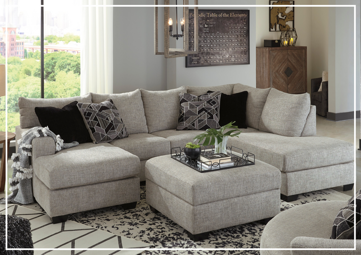 Gio Italia Muggrinson U-shaped Storm Fabric Sectional with Chaise-Jennihome