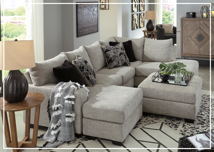Gio Italia Muggrinson U-shaped Storm Fabric Sectional with Chaise-Jennihome