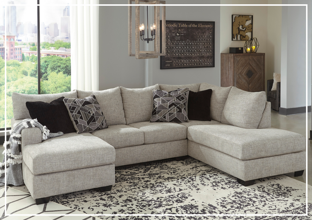 Gio Italia Muggrinson U-shaped Storm Fabric Sectional with Chaise-Jennihome
