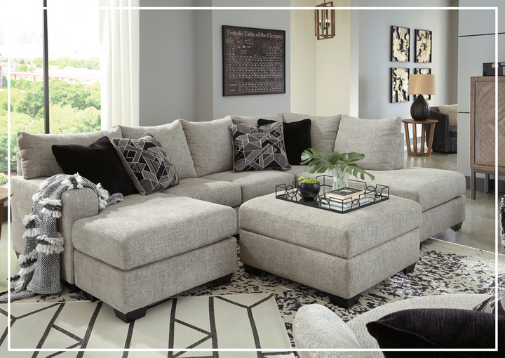 Gio Italia Muggrinson U-shaped Storm Fabric Sectional with Chaise-Jennihome