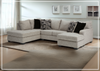 Gio Italia Muggrinson U-shaped Storm Fabric Sectional with Chaise-Jennihome