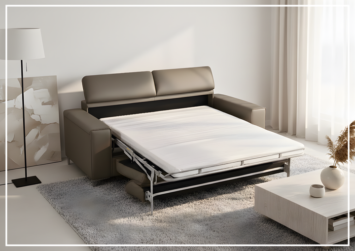 Gio Italia Paris Leather Sleeper Sofa with Easy Open mechanism - Jennihome