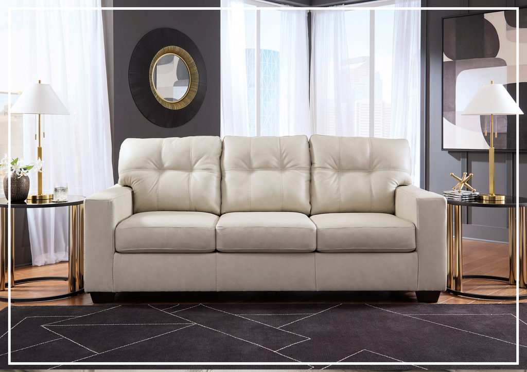 Salvatore Queen Leather Sofa Sleeper | Memory Foam Mattress | Gio Italia