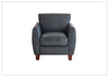 Gio Italia Tirano Leather Chair in  Bluish gray