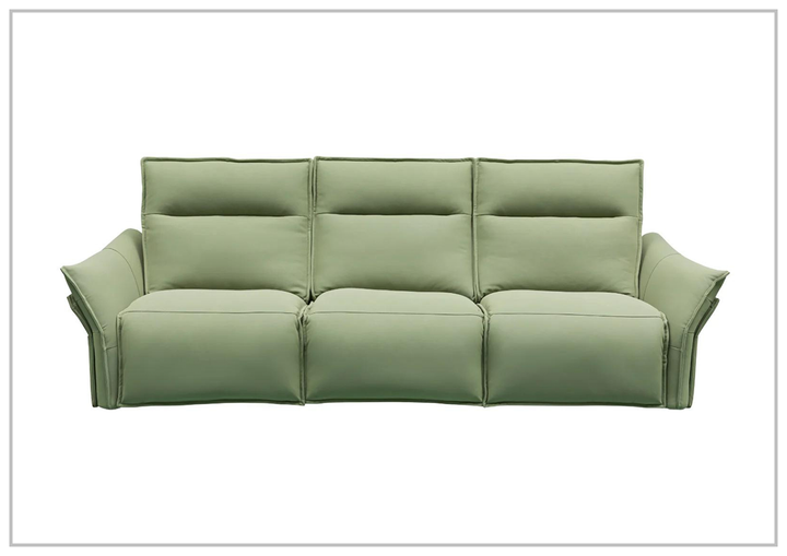 Vittoria 3-Seater Leather Power Reclining Sofa in Bold Green by Gio Italia - Jennihome